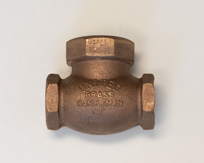 thumbnail image 2 of 1" United Brass Works Spring Check Valve - New, Made In USA 2 of 4